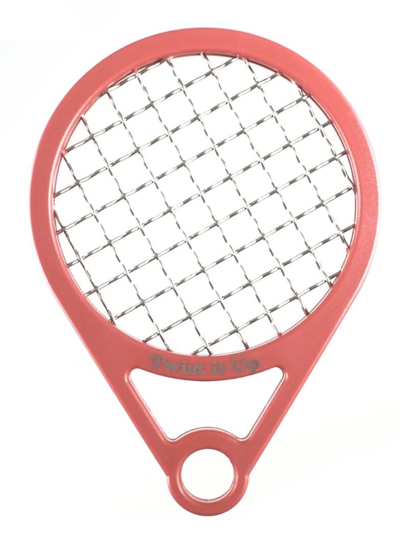 Twist it Up Comb (Red Desires) - Alternative to Hair Sponges, Creates Curls and Twists for Black Men, Tennis Racket Design - Image 1